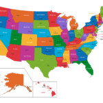Us Map With States And Major Cities Fill In Map Of Us States Visited