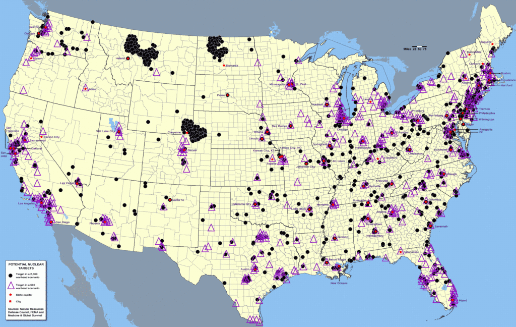 US Nuclear Target Map