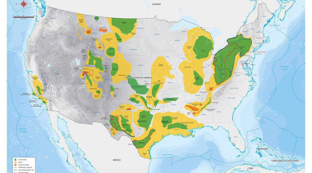 Map Of Us Shale Plays Printable Map Of The Us