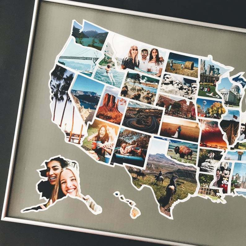 USA 50 States Photo Map United States Of America Travel Picture