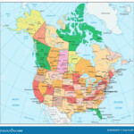 USA And Canada Large Detailed Political Map With States Provinces And
