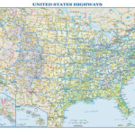USA Interstate Highways Wall Map