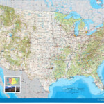 USA Large Scale Topographical Map