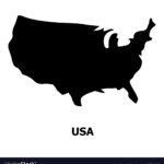 Usa Map Icon Simple Style Royalty Free Vector Image