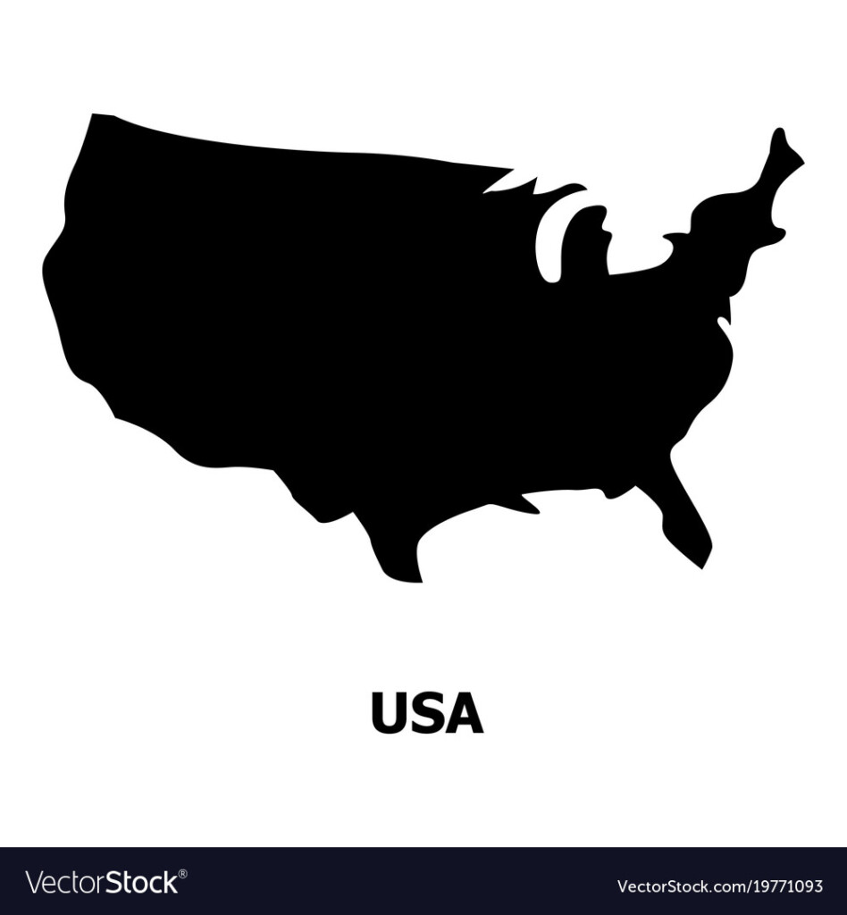 Usa Map Icon Simple Style Royalty Free Vector Image