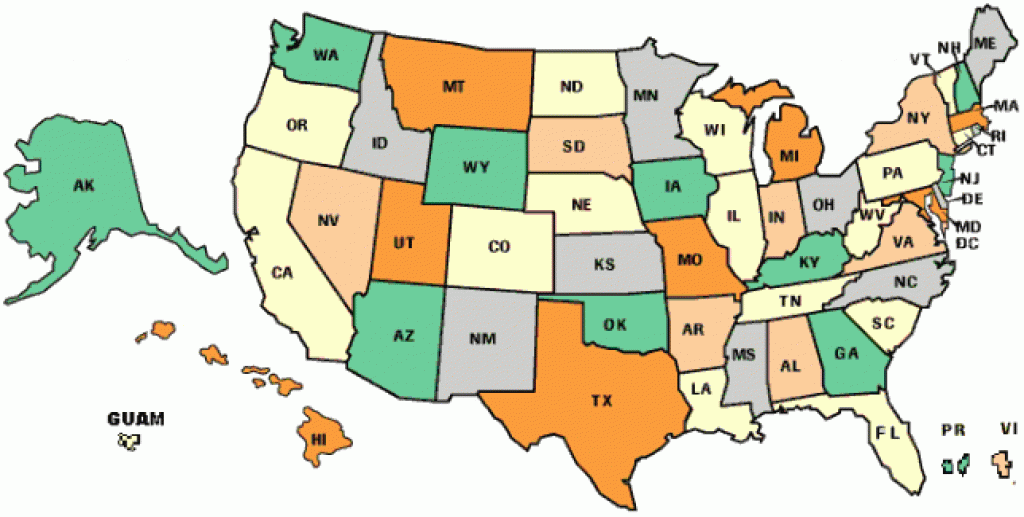 Usa Map With State Abbreviations Map