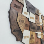 USA Map Wooden United State Map Wood US Map Of America Usa Map