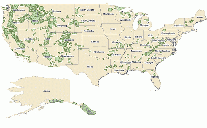 USDA Forest Service FSGeodata Clearinghouse Wilderness Wild And 