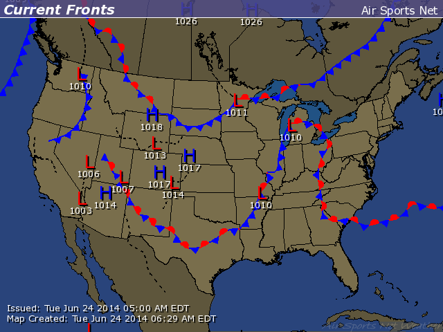 Weather Fronts Current And Forecasted Frontal Positions Weather Fronts Weather Current
