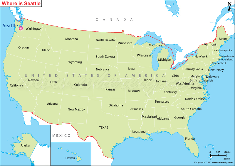 Where Is Seattle WA Where Is Seattle Located In The US Map