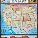 Wild West Map Historical Western States American Frontier Etsy Ireland