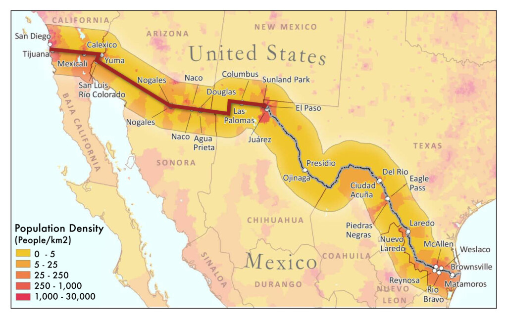 16 Climate Change And U S Mexico Border Communities SWCCAR Map 