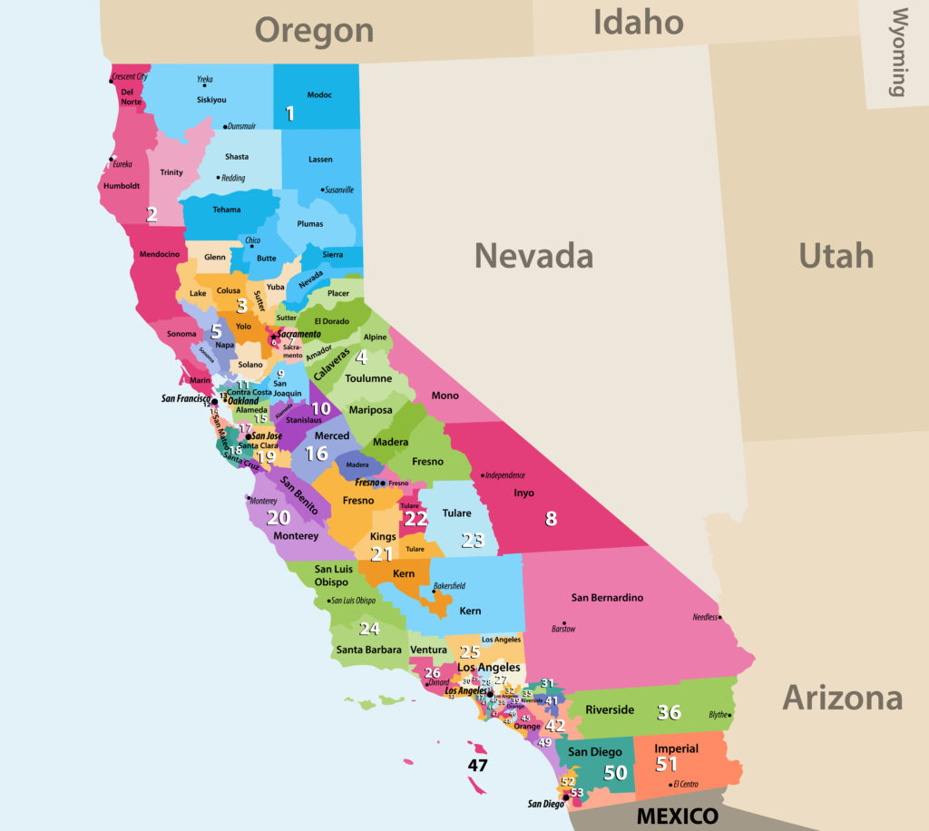 1st Congressional District California Map Map