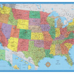 24x36 United States USA US Classic Elite Wall Map Mural Poster Folded