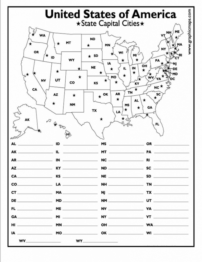 Map Of The Us Quiz Printable Printable Map Of The US