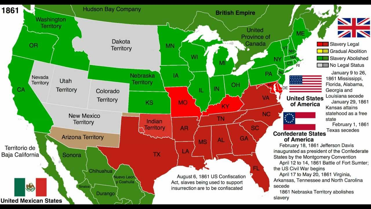 Abolition Of Slavery Map United States YouTube