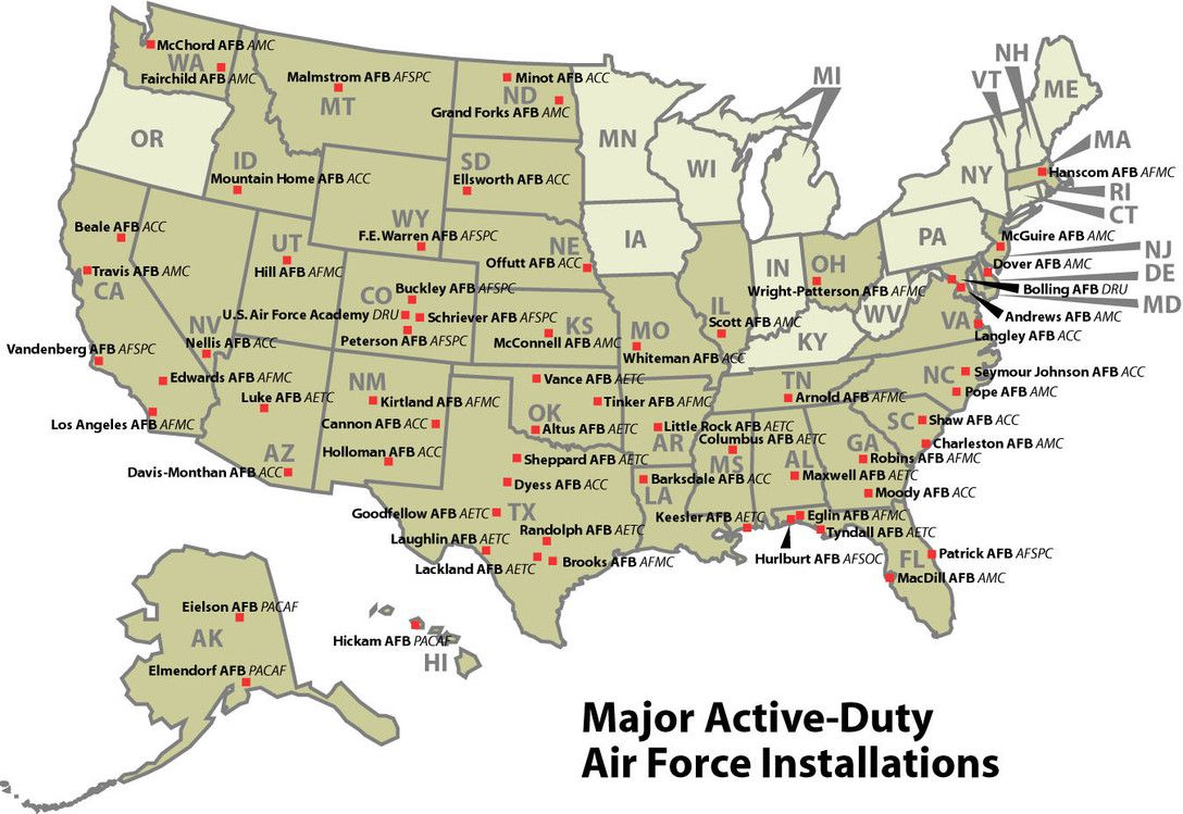 Map Of Us Military Bases In England - Printable Map Of The US