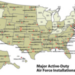 Afb Map Us Air Force Bases Air Force Mom United States Air Force