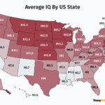 Average IQ By US State MAP Tony Mapped It