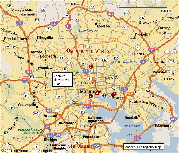Baltimore Map TravelsFinders Com