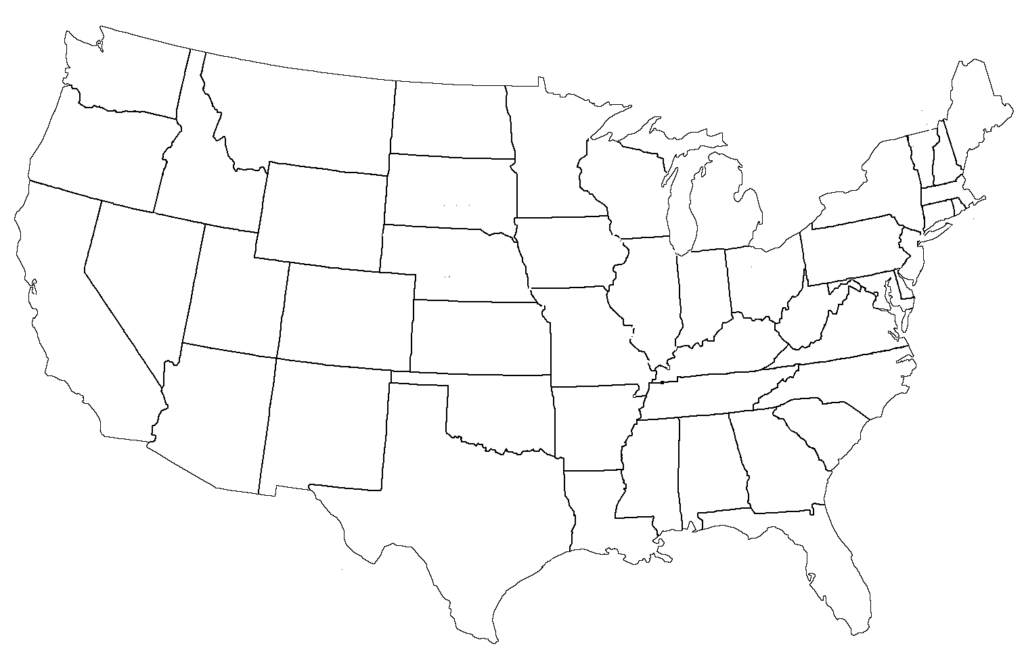 Blank Map Of The United States TwistedSifter