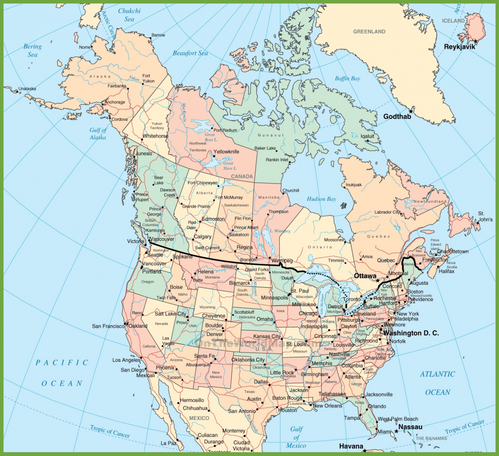 Blank Map Of The Us And Canada Outline Usa Mexico With Geography