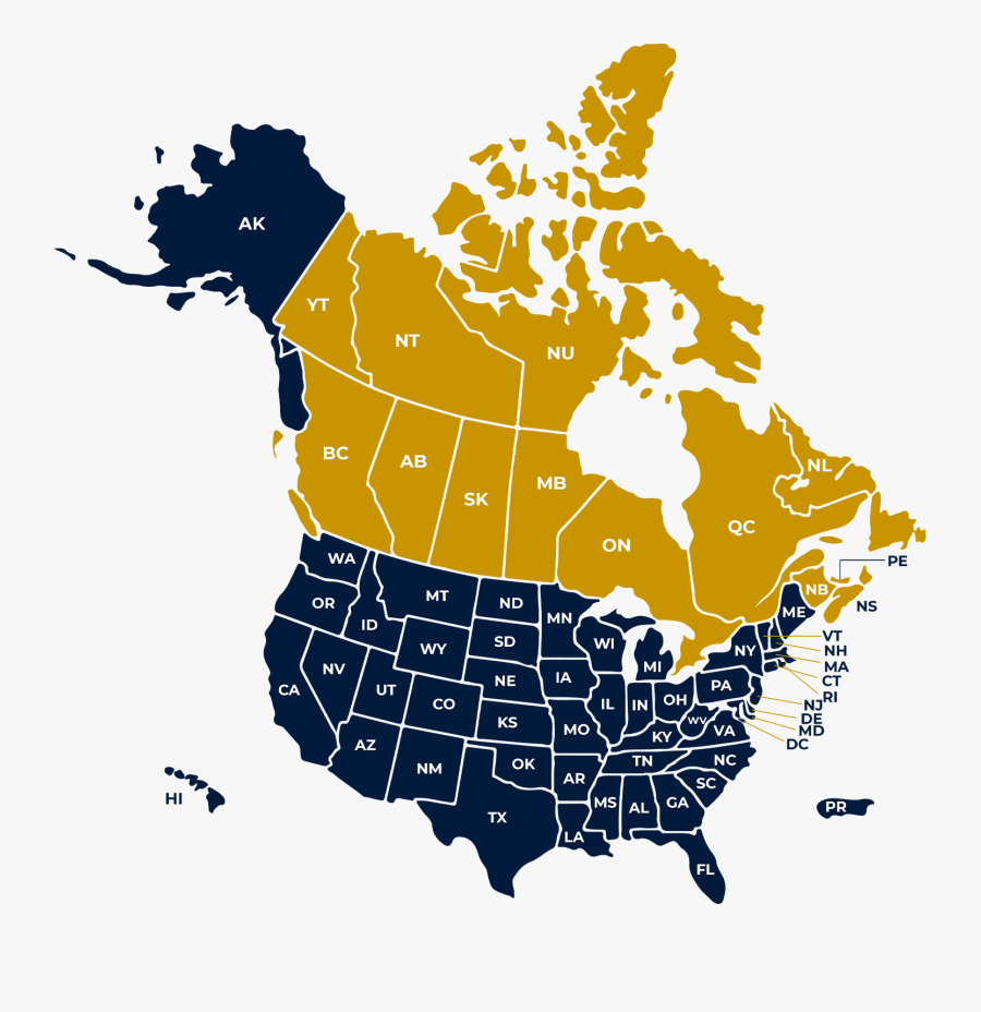 Canada Usa Mexico Map Free Transparent Clipart ClipartKey