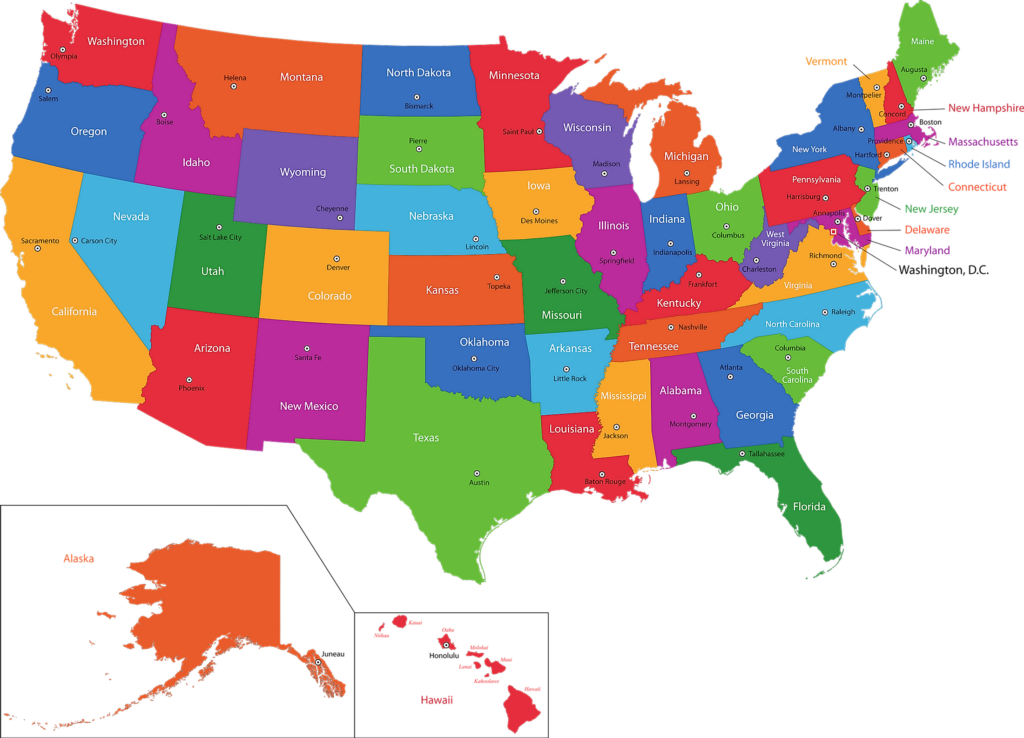 Capital Cities Of The United States WorldAtlas