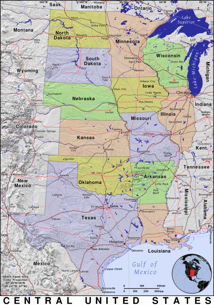 Central United States Public Domain Maps By PAT The Free Open 