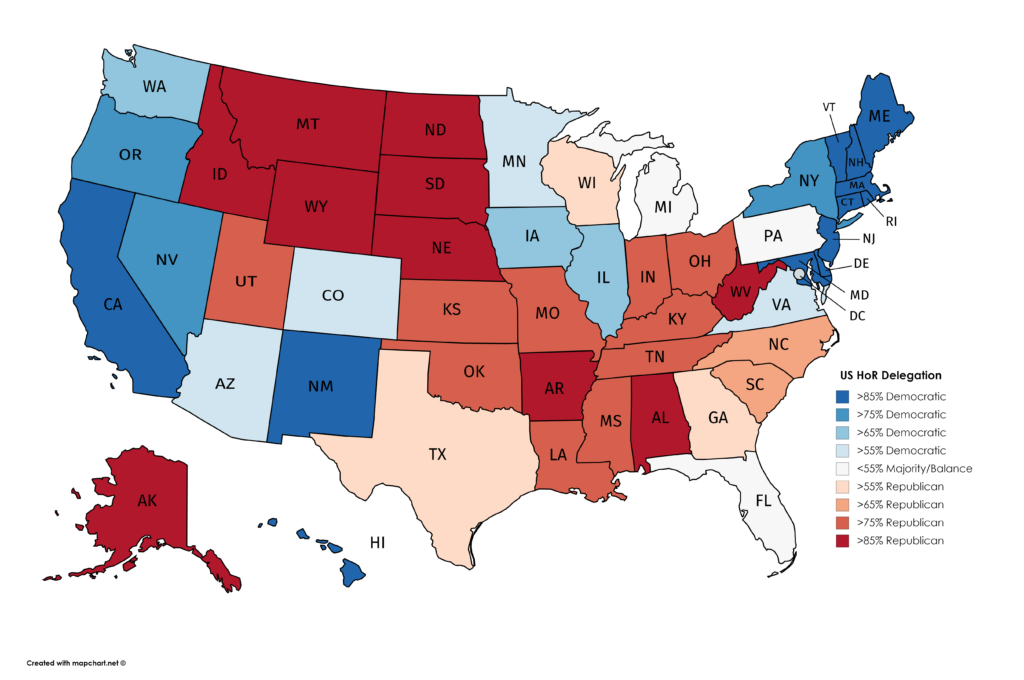 Current Us House Of Representatives Map