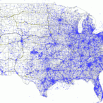 Dot Map Of Cell Phone Towers In The US