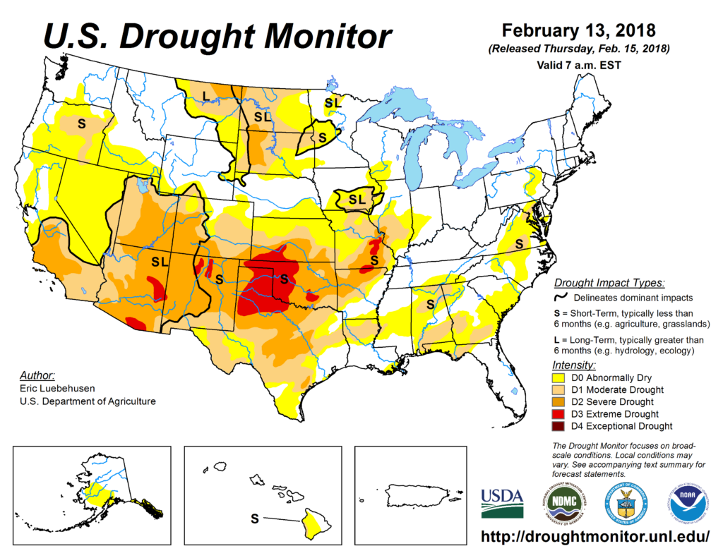 Drought Map Of The United States Map