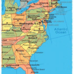 East Coast States Map Printable Map