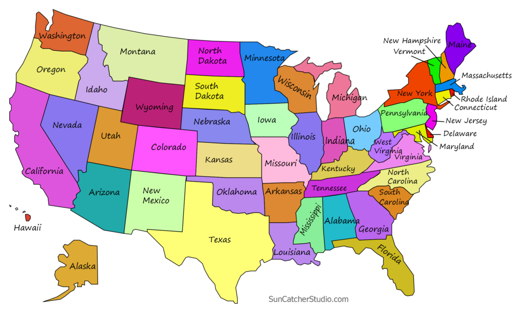 Free Printable Maps Of Usa Printable Form Templates And Letter