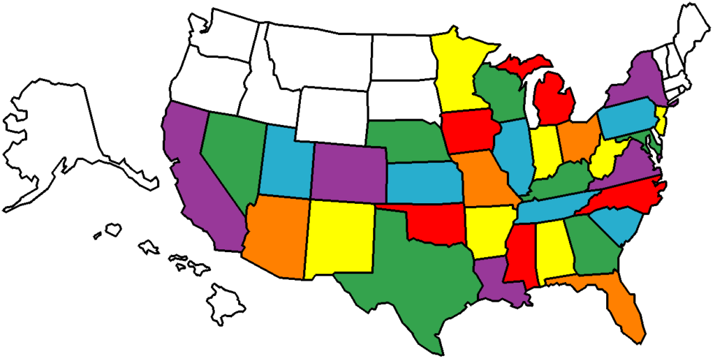 Here Is A Map Of All The States I ve Visited States Visited Map Us 