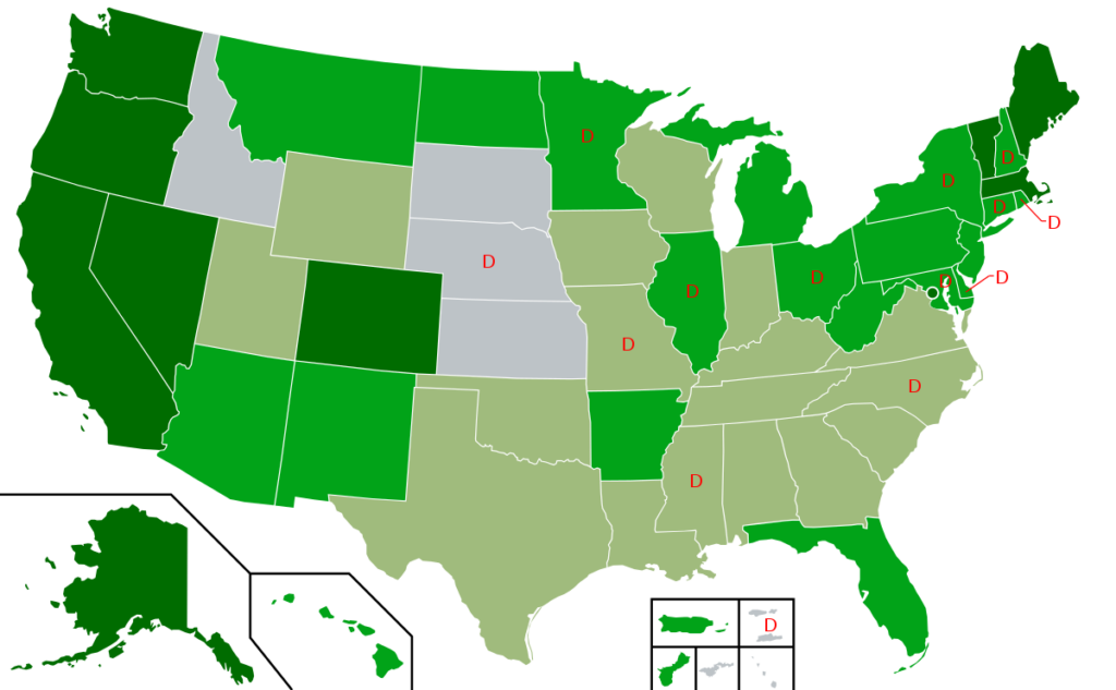 Here s A Map Of The U S States That Legalized Weed HeyHelloHigh 
