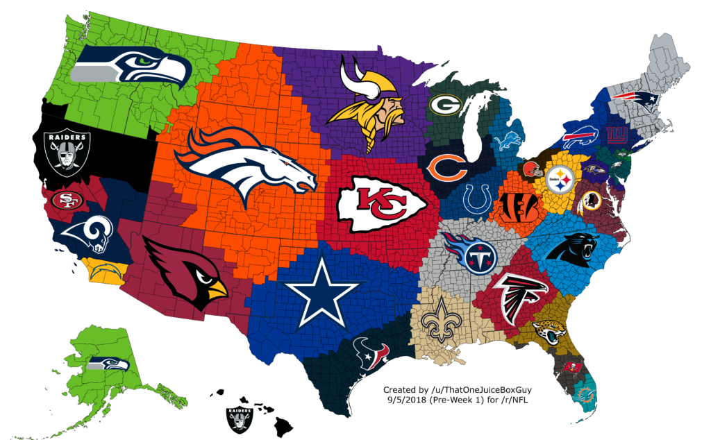 Introducing The 2018 r NFL Conquest Map Alternatively The Band Wagon 