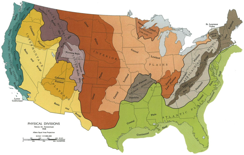 Labeled Us Mountain Ranges Map