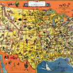 Large Detailed Tourist Illustrated Map Of The USA USA United States