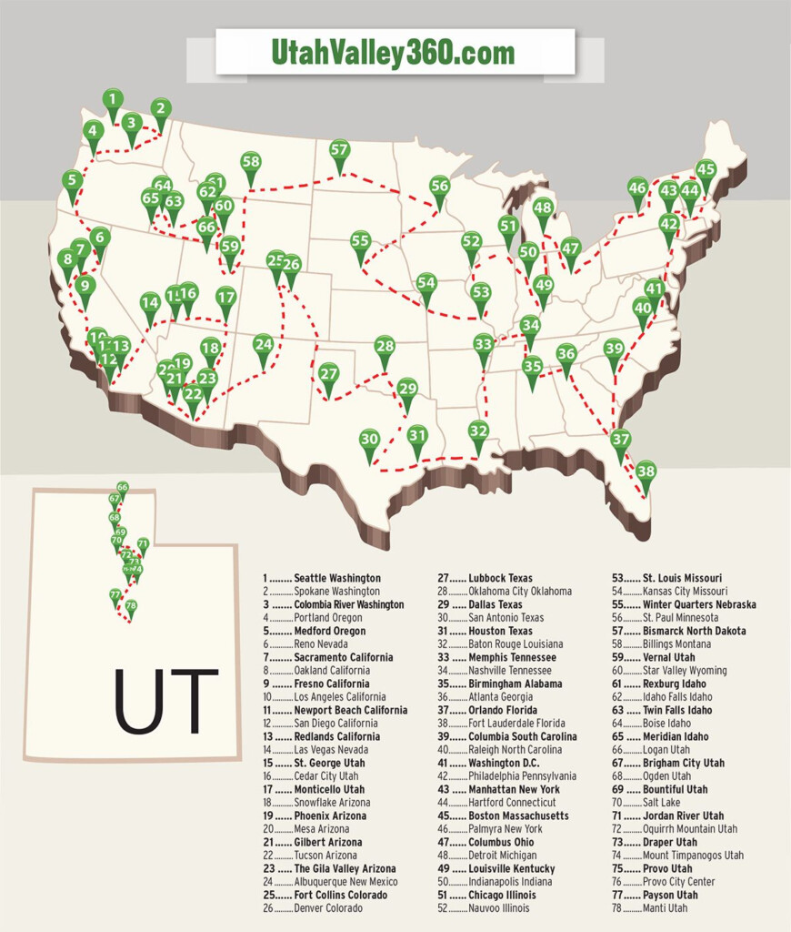 Lds Temples In Arizona Map