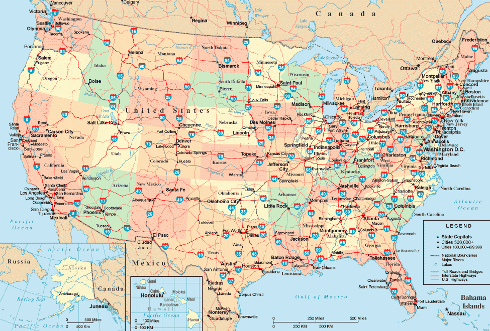 Life In The U S Freeway And Highway Names And Numbers