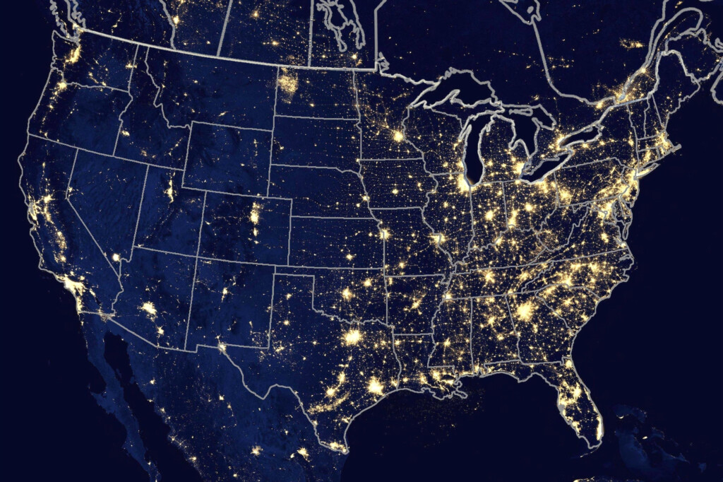 Light Pollution Contiguous United States MapPorn