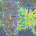 Light Pollution In The United States 1604x818 MapPorn