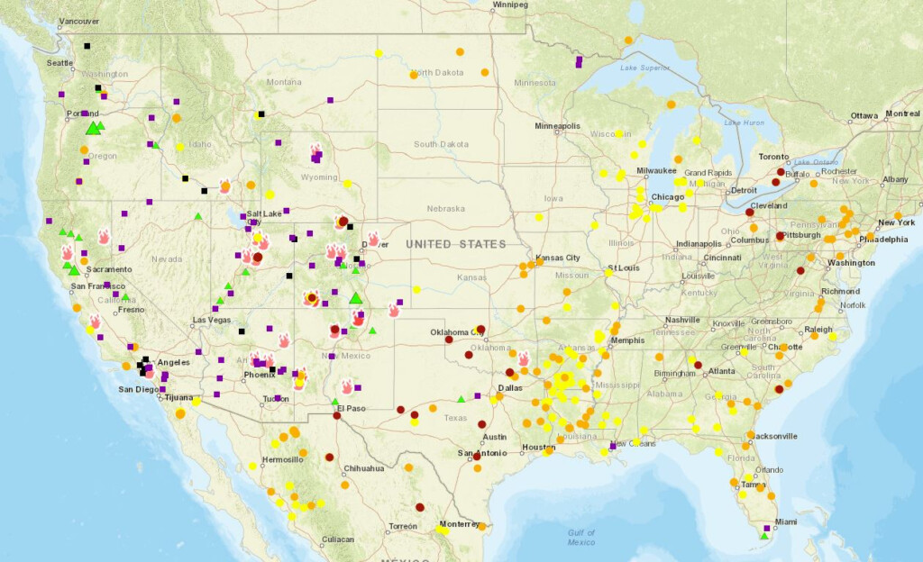 Map Of Active Fires In The USA