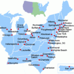 Map Of Eastern United States With Cities Printable Map