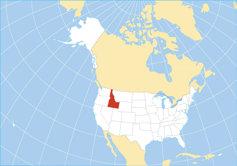 Map Of Idaho State USA Nations Online Project
