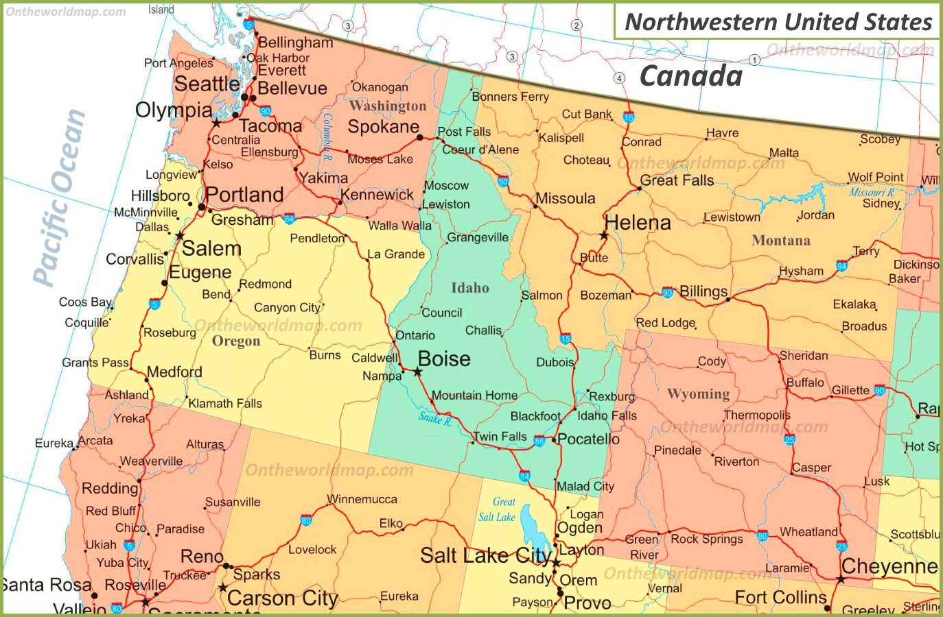 Map Of North Western Usa Valley Zip Code Map