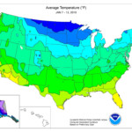 Map Of The United States With Average Temperatures
