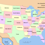 Map Of The Us States With Names Map