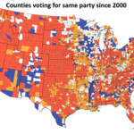 Map Of Us Counties By Political Party